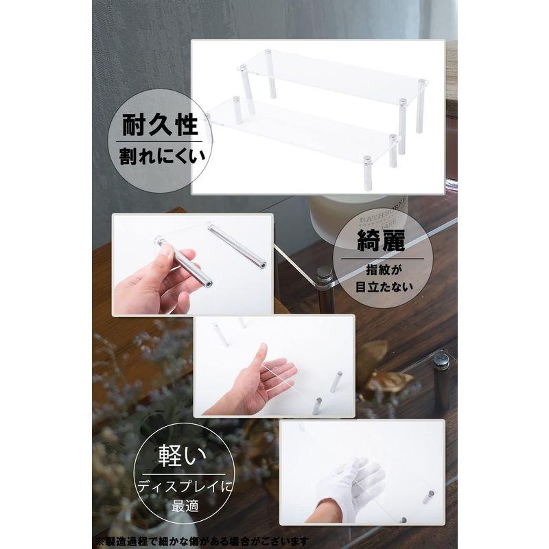おしゃれ】 アクリル台 フィギュアスタンド アクリル アクリル製 フィギュア ディスプレイ (幅30cm×奥行9?) 展示用 コレクション スタンド K アルコール用品 アクリルスタンド アクリル台 高さ10cm フィギュア 小物などのディスプレイ
