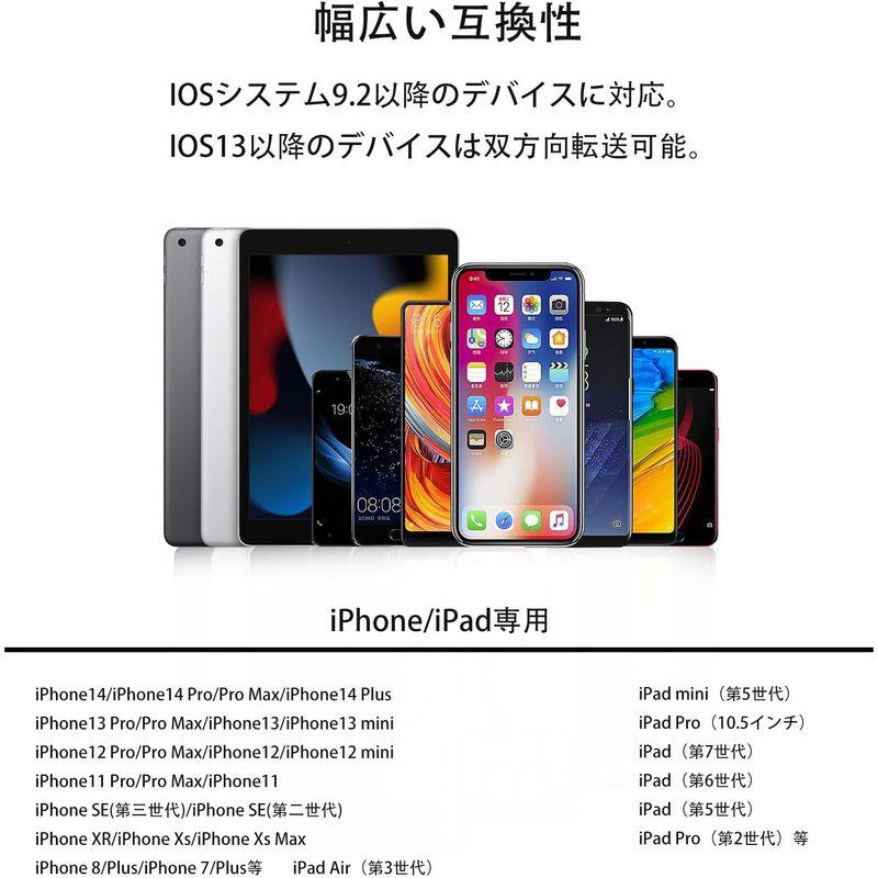 2023 MFi認証品iphone sdカードリーダー 2in1 TF SDカードカメラリーダー iPhone/iPadに適用 設定不要 双｜hands-select-market｜09