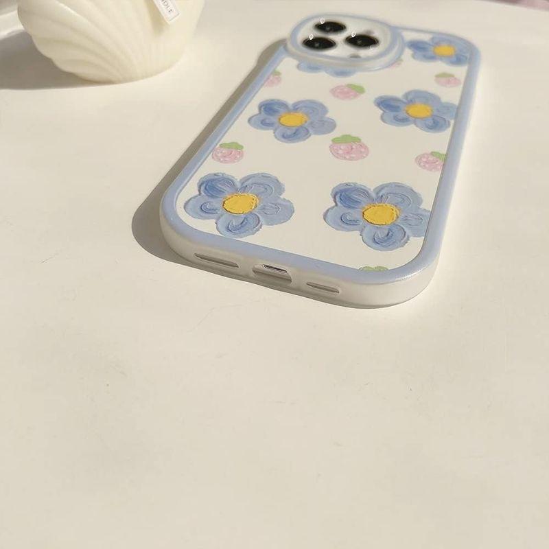 PNATEE iPhone 12 ケース かわいい花柄 耐衝撃 tpu ソフト ストラップホール付き 軽量 薄型 ケース 携帯カバー 韓国｜hands-select-market｜07