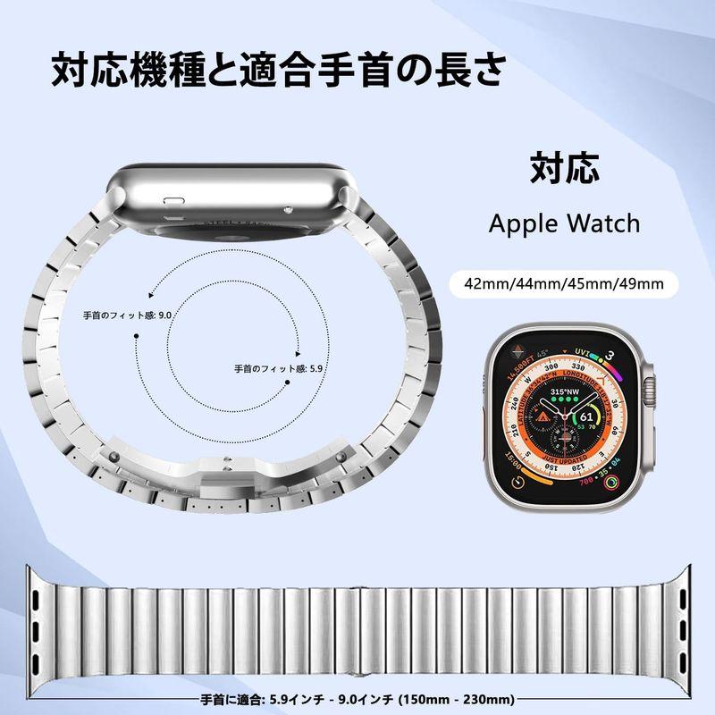 LanQii バンド Apple Watch Series 8/7/6/5/4/3/2/1/SE/SE 2/Ultra 対応 （42mm 4｜hands-select-market｜02