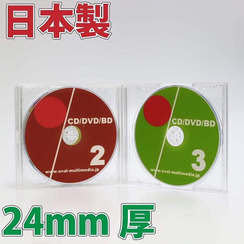 CDケース 日本製PS24mm厚3枚収納マルチケースクリア 3個セット DVD・ブルーレイケースとしても使える｜hands-select-market｜02