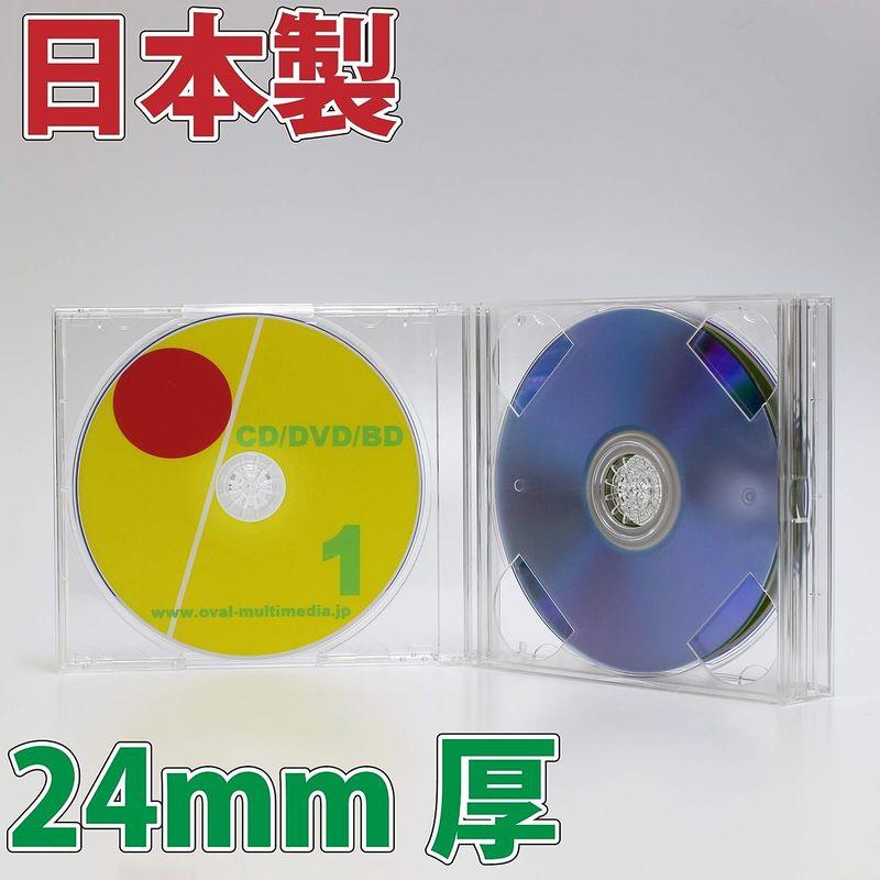 CDケース 日本製PS24mm厚3枚収納マルチケースクリア 3個セット DVD・ブルーレイケースとしても使える｜hands-select-market｜03