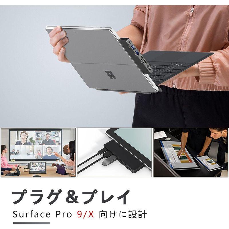 Surface Pro9 USBハブ 6-in-2拡張 マルチポート Thunerbolt4 USBC 4Kディスプレイ 40Gbpsデータ｜hands-select-market｜08