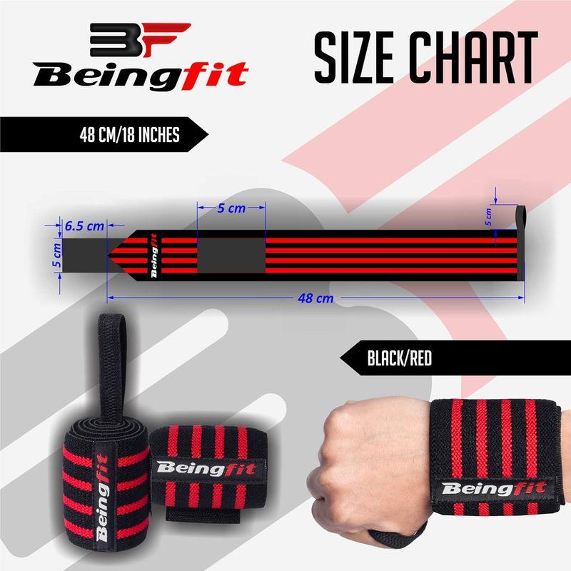 Beingfit リストラップ 筋トレ リフティングストラップ 正規品 ２個セット 48cm 60cm ベンチプレス 男女兼用 (２４インチ｜hands-select-market｜06