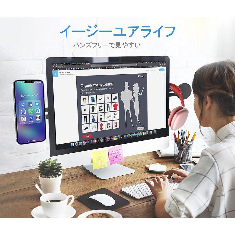 CloudValley ノートパソコン用 マグネット式携帯電話ホルダー、iPhone 14 Pro Max14 Pro1414 Plus用｜hands-select-market｜02