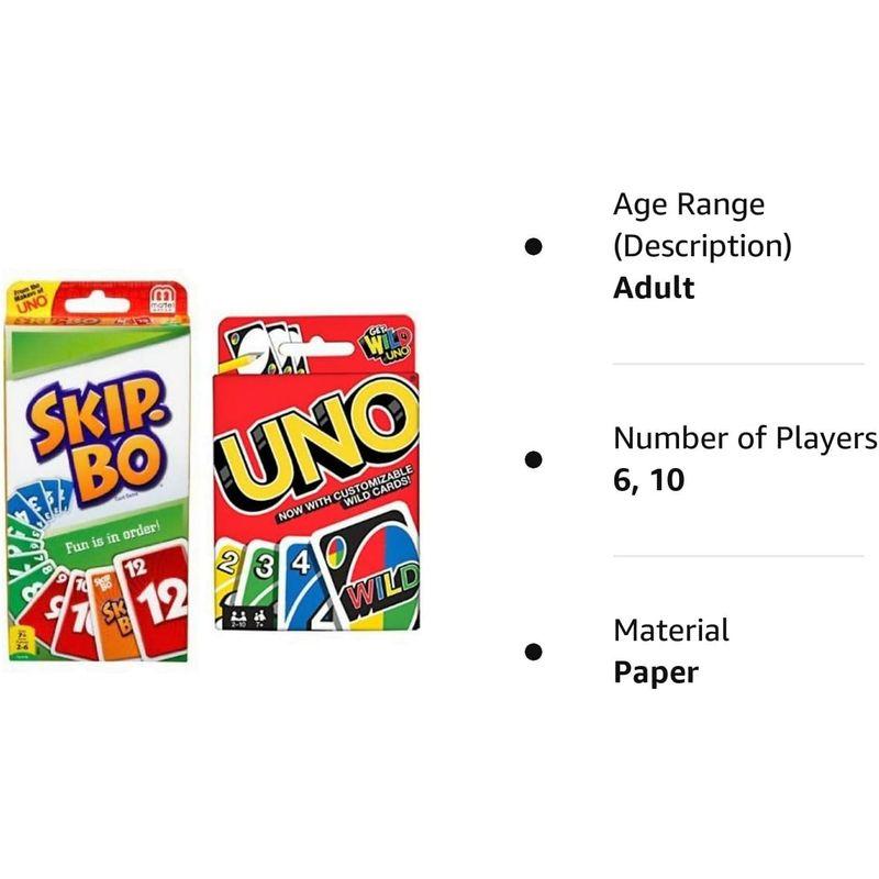 Skip Bo カードゲーム Uno カードゲーム バンドル｜hands-select-market｜02