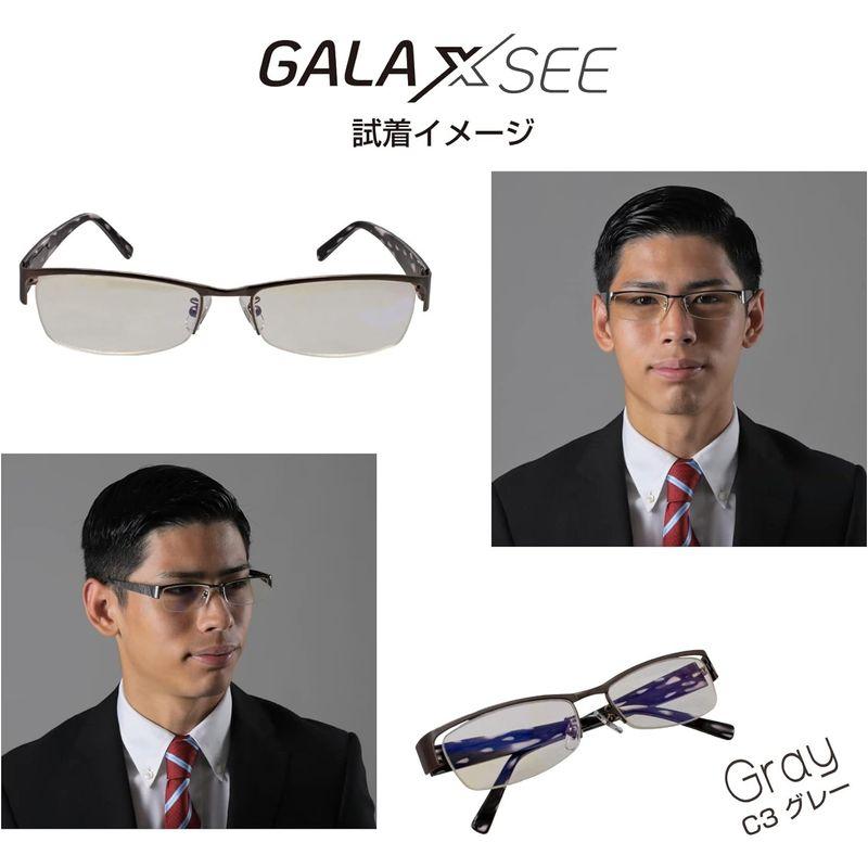 Galaxsee 老眼鏡 ブルーライトカット ステンレス合金フレーム カジュアル＆ビジネスタイプ メンズ 男性用 GAL-01 (C3 グレ｜hands-select-market｜04