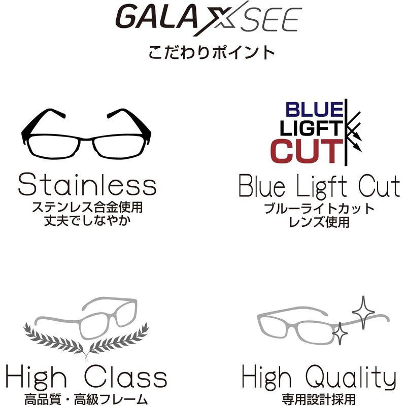 Galaxsee 老眼鏡 ブルーライトカット ステンレス合金フレーム カジュアル＆ビジネスタイプ メンズ 男性用 GAL-01 (C3 グレ｜hands-select-market｜06