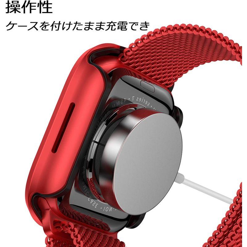 NINKI対応Apple Watch9 8 7 45mmケース アルミ×TPU バンパー 2重構造 衝撃保護 取り付け外し簡単 シンプル ワ｜hands-select-market｜04