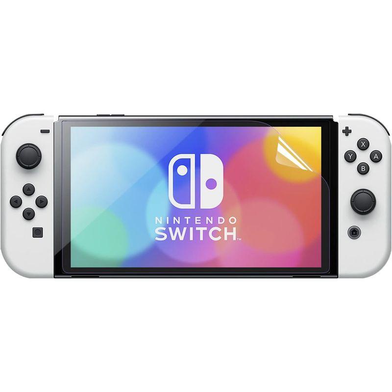 Nintendo Switch （ 有機ELモデル ）用 フィルム ブルーライトカット 保護フィルム 液晶保護 抗菌 指紋防止｜hands-select-market｜06