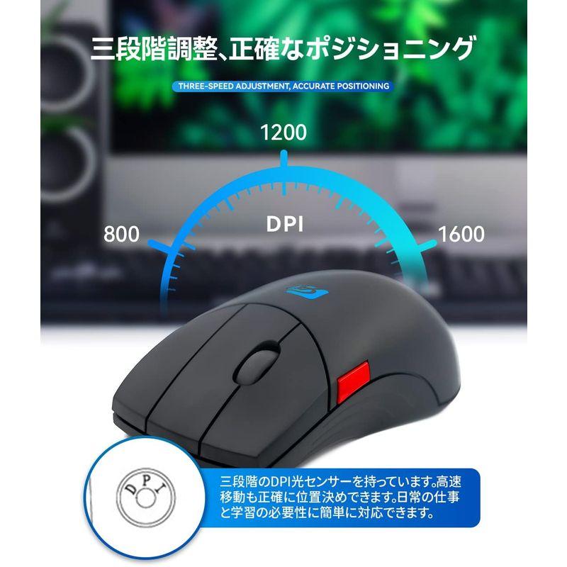 Shengshou 5ボタン マウス ワイヤレス 独立スクロールボタン カスタム マクロ定義ボタン 3DPIモード 800?1600DPI｜hands-select-market｜05