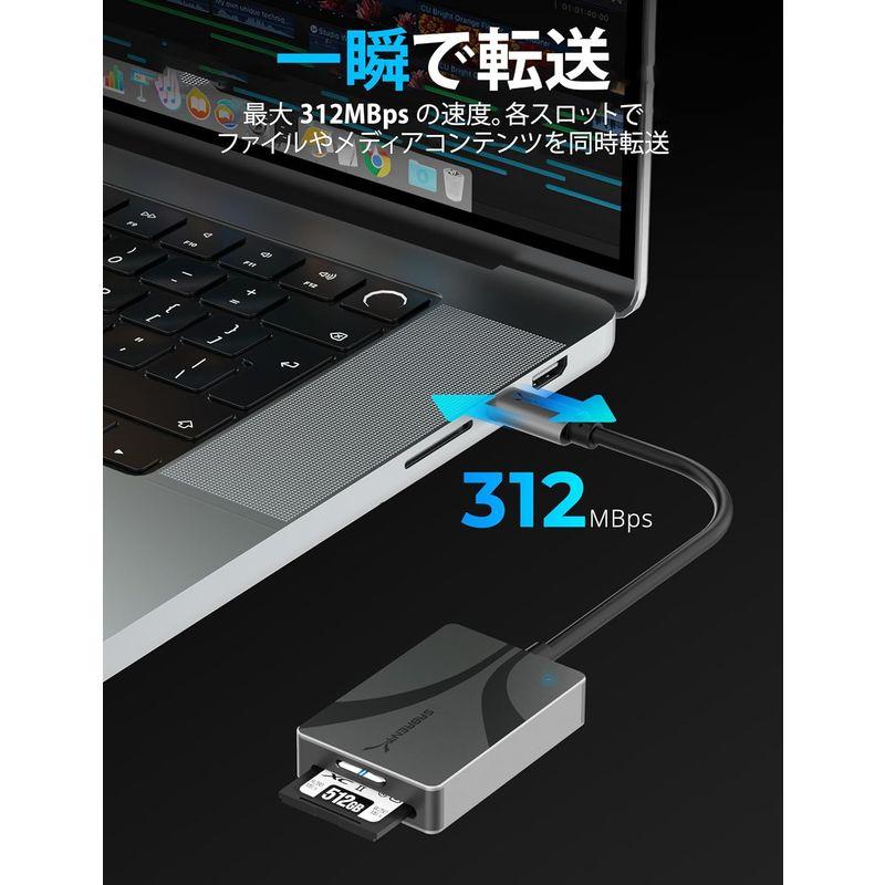 SABRENT USB Type-C カードリーダー デュアルスロット UHS-II SDXC および microSDXC SD 4.0 (｜hands-select-market｜04