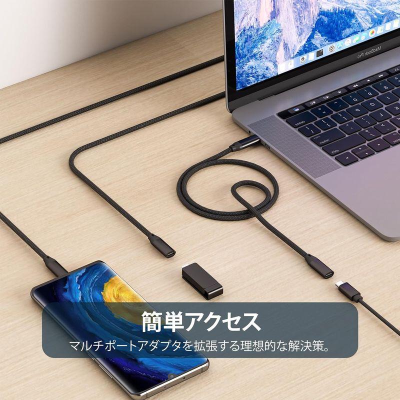 USB Type C 延長ケーブル (2m, グレー) LpoieJun USB 3.1 Gen2(10Gbps) 高速データ通信/ 4K@｜hands-select-market｜06