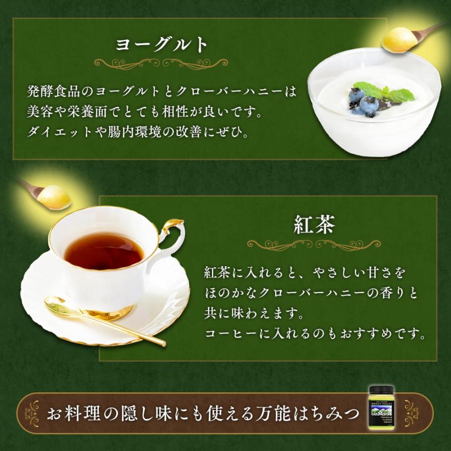 はちみつ クローバーハニー 250g 非加熱 無農薬 無添加 ニュージーランド産 プレミアム 生はちみつ 蜂蜜 | ハニーバレー | 10