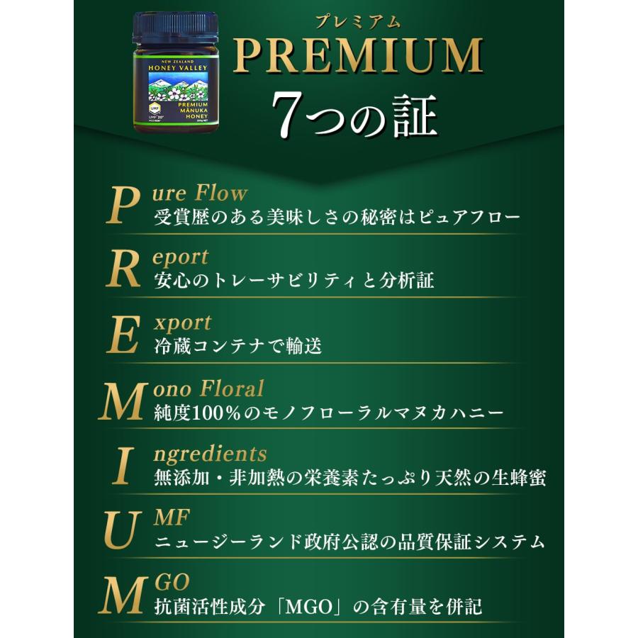 マヌカハニー UMF10+ 250g  無農薬 無添加 非加熱 MGO261以上 はちみつ 蜂蜜 プレミアム ハニーバレー お試し｜hands｜09