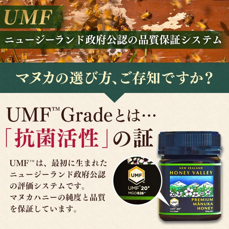 マヌカハニー UMF15+ 250g  無農薬 無添加 非加熱 MGO512以上 はちみつ 蜂蜜 プレミアム ハニーバレーお試し｜hands｜14