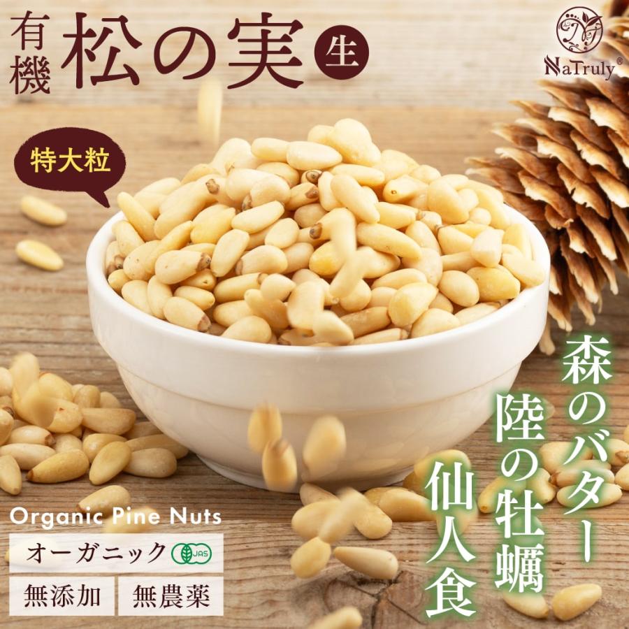 松の実 有機 松の実 50g 特級AAグレード オーガニック 無農薬 ノンオイル 無塩 生 まつのみ ピノレン酸 ナトゥリー | NaTruly | 01