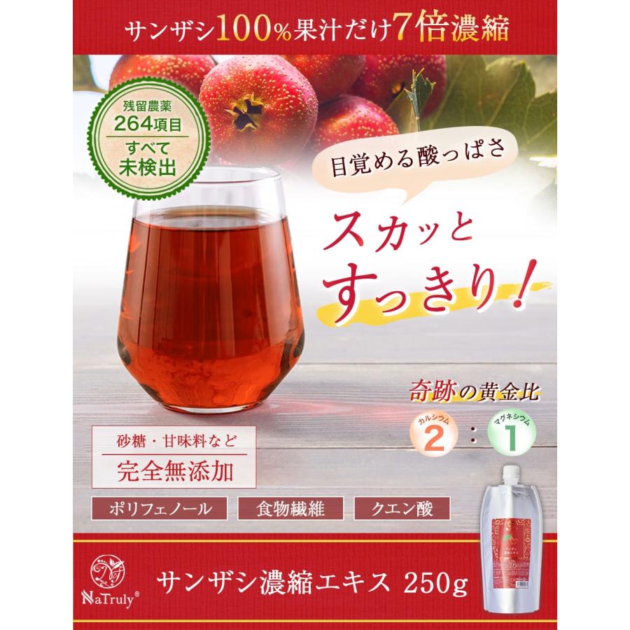 NaTruly（ナトゥリー） さんざしジュース サンザシ濃縮エキス 250g 7倍