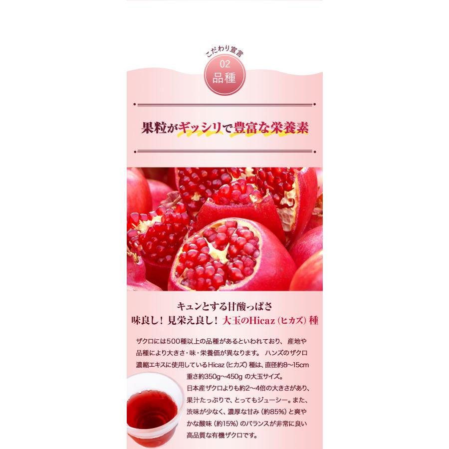 ザクロジュース 有機ザクロ濃縮エキス250gと有機ザクロ濃縮エキススティック20g×7本 10倍濃縮 [初回限定5セットまで] ナトゥリー | NaTruly | 13