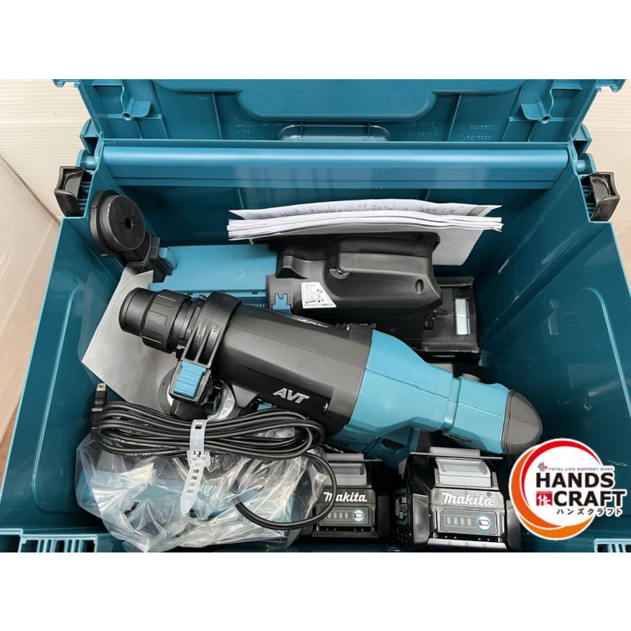 HR001GRDXV 28mm充電式ハンマドリル 【削り出し】 バッテリー2個・充電器・集じんシステム付 makita【新古品】【中古】