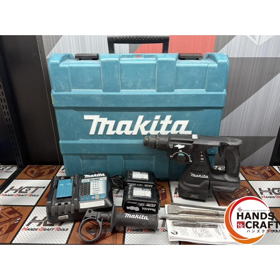 値下げしました！【中古】マキタ Makita HR244DRGXB 24mm充電式ハンマドリル 18V バッテリー×2・充電器付き 〇マキタ Makita HR244DRGXB 24mm充電式ハンマドリル 18V バッテリー×2