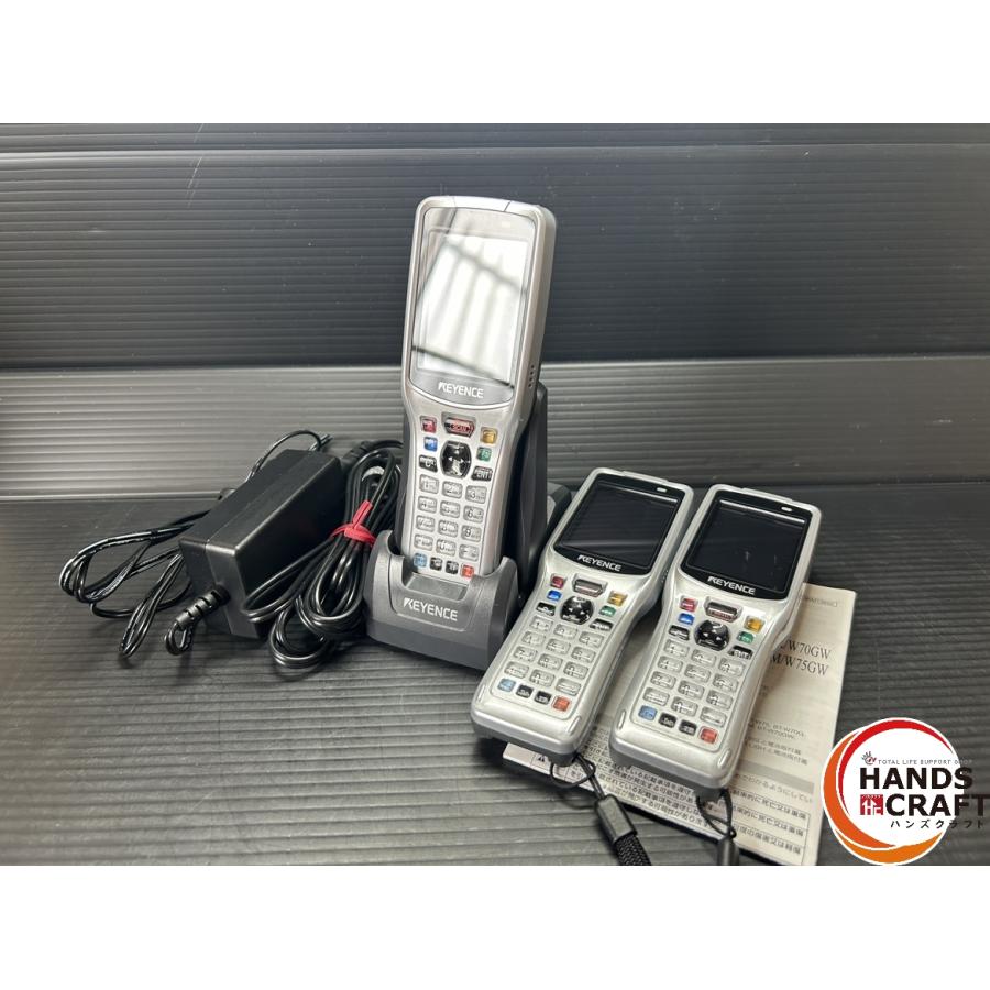 ▽【中古】KEYENCE キーエンス BT-W70 ハンディターミナル 3台 充電器1