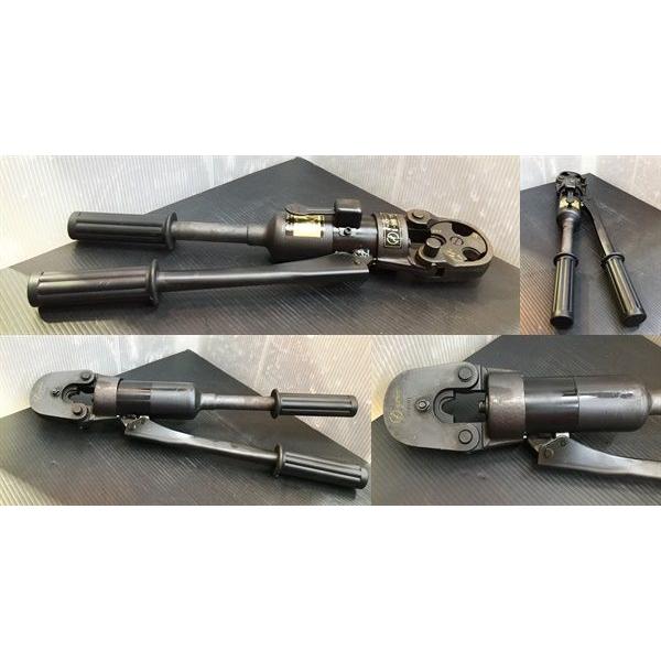 ▽イズミ 圧着工具 9K-1 ダイス×4 ケース付き※オイル漏れあり