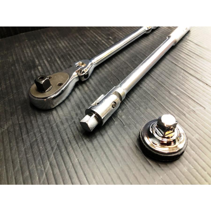 ▽【中古品】KTC/ネプロス BR3FL/BS20/NBE38 首振りラチェット