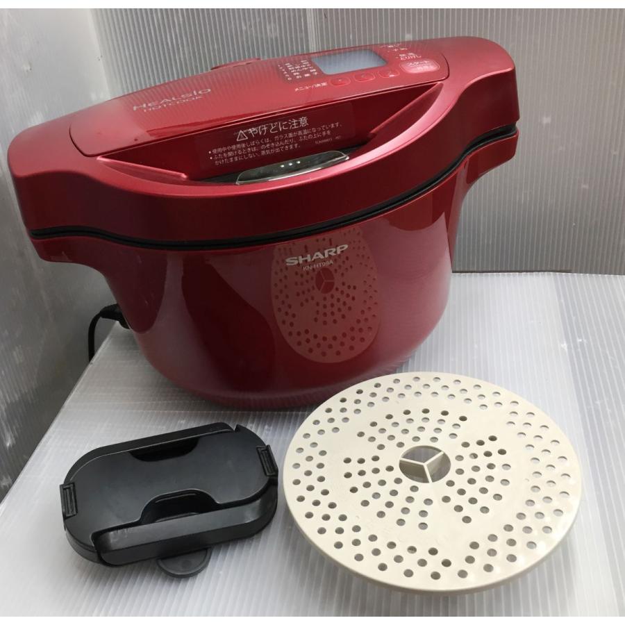 ▽【中古品／現状品】シャープ ヘルシオ ホットクック KN-HT99A-R 1.6L 