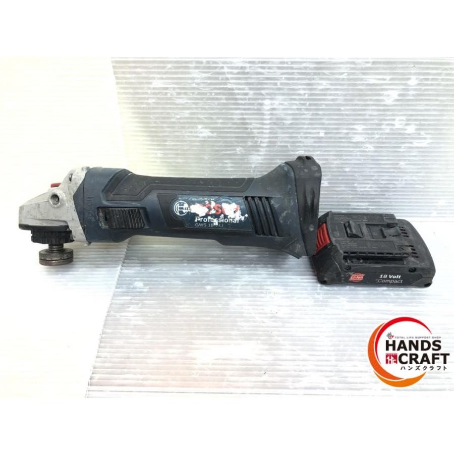 ▲中古品ボッシュ18VバッテリーディスクグラインダーGWS18V-LI▲ ▽ BOSCH GWS18V-LI ディスクグラインダ 中古 18V バッテリー1個付き