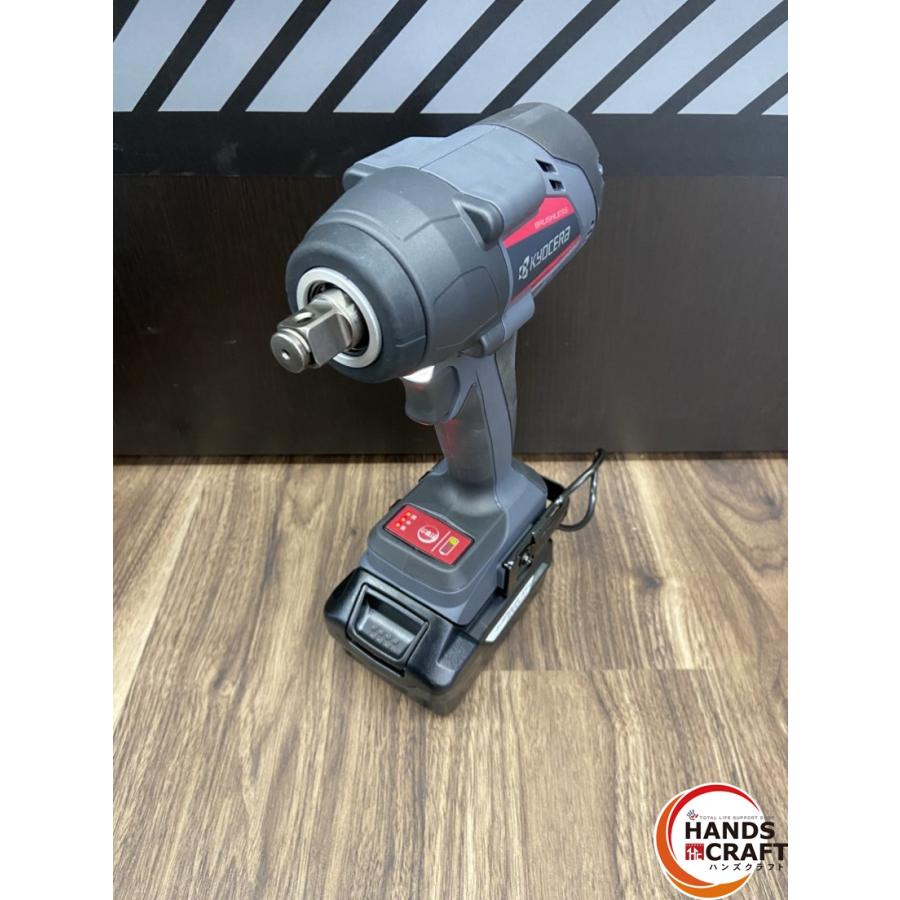 京セラ 充電式インパクトレンチ 【ＰＲＯ】 DIW183L5 バッテリ2個、充電器、収納ケース【中古】