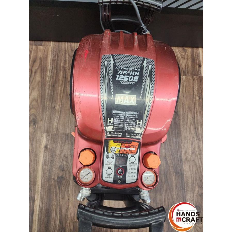 ♭【ジャンク品】MAX AK-HH1250E 高圧4口エアコンプレッサー モーター 