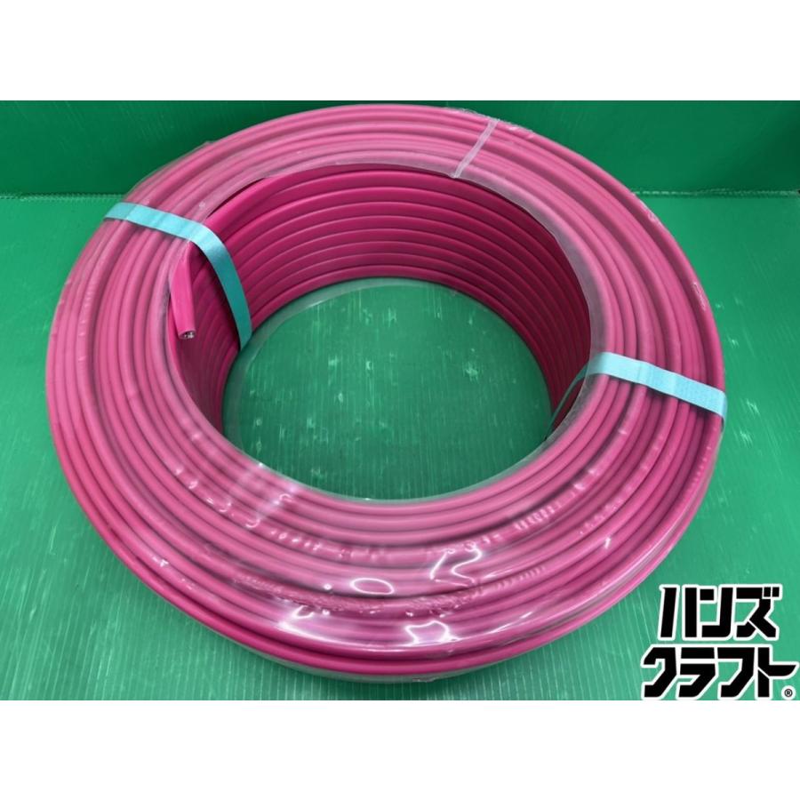 ☆未使用品 弥栄電線 VVF 3×2.0mm 1巻 3芯×2.0mm 100m 赤【黒白緑 