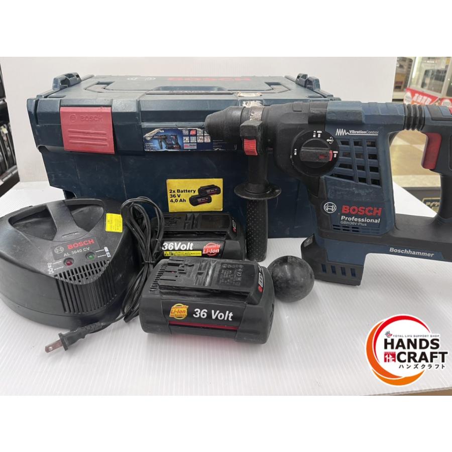 ☆ボッシュ BOSCH ハンマドリル GBH36V-Plus 36V2.6Ah×2 充電器付き 3