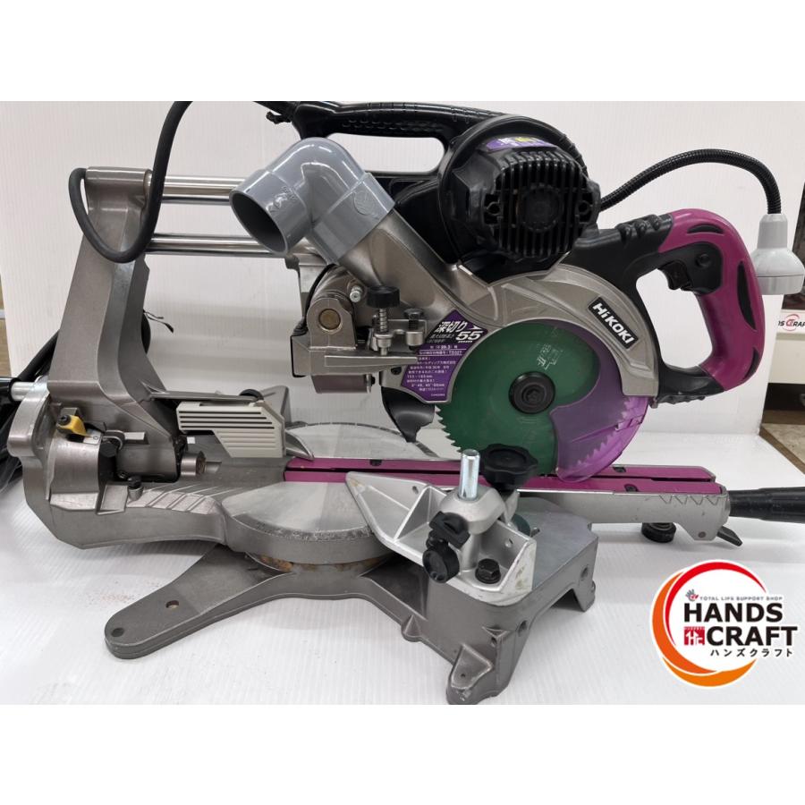 【中古】ハイコーキ HiKOKI 日立工機 C６RSHC 165mm卓上スライド丸のこ ※脚に割れ有【ハンズクラフト佐賀】 ☆ハイコーキ HIKOKI 165mm卓上スライド丸のこ C6RSHC ライト