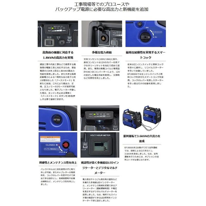 ★未使用品 YAMAHA 防音型 インバーター発電機 EF1800IS 1.8KVA ヤマハ｜handscraft｜03