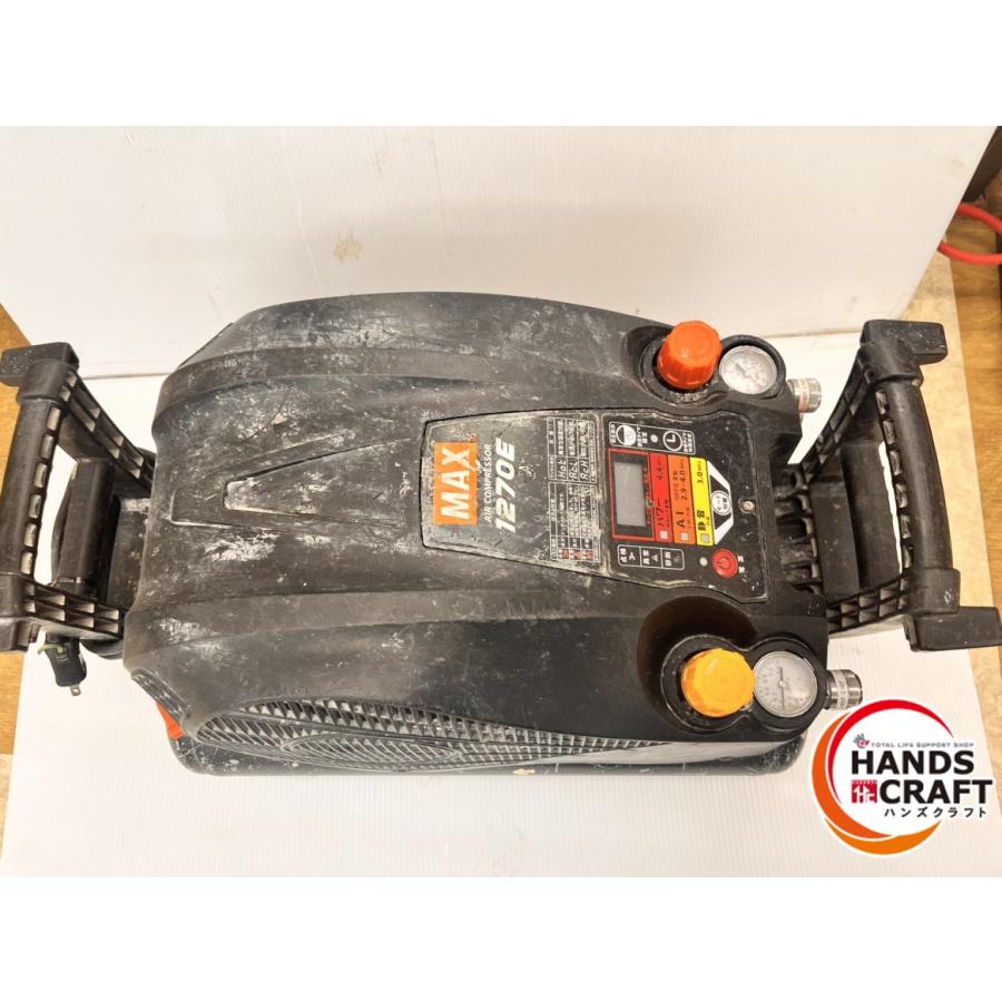 【中古】マックス MAX AK-HL1270E2 コンプレッサー 常圧 高圧 11L【ハンズクラフト佐賀】 ☆マックス MAX エアコンプレッサ 常圧2口/高圧2口 AK-HL1270E 中古品