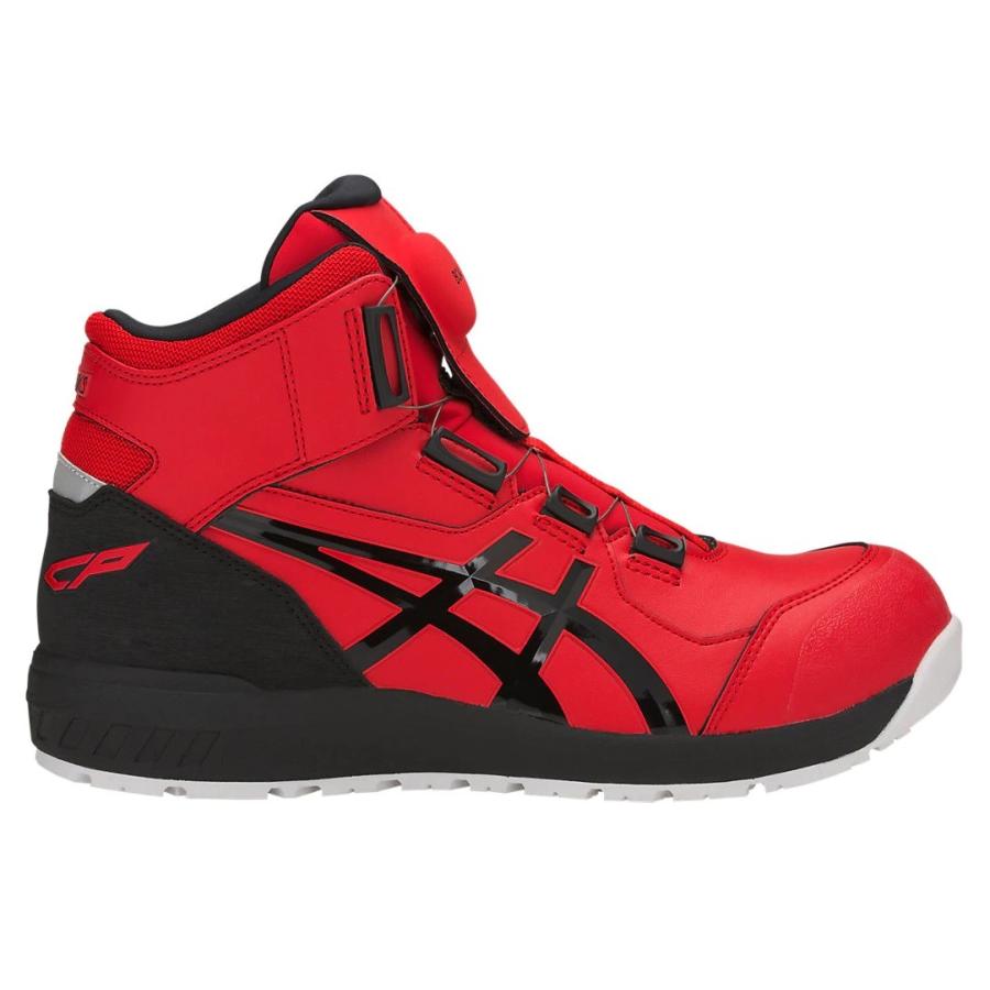 asics アシックス  安全スニーカー Boaフィットシステム　ウィンジョブCP304　クラシックレッド×ブラック　1271A030.600の画像
