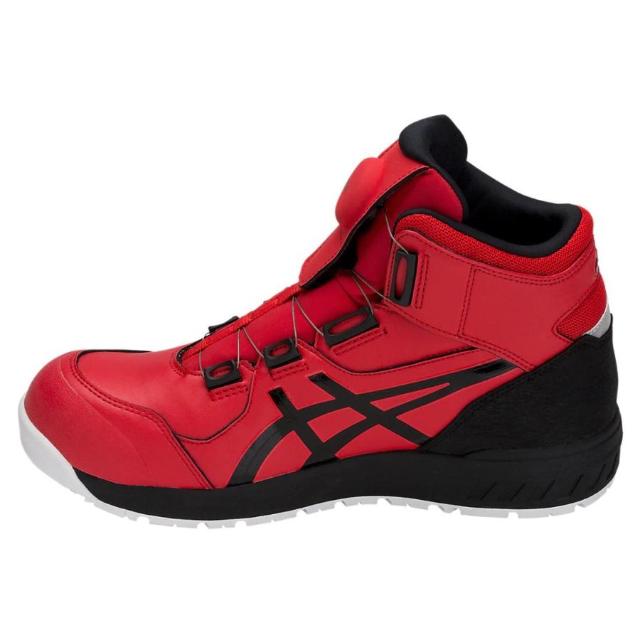 asics アシックス  安全スニーカー Boaフィットシステム　ウィンジョブCP304　クラシックレッド×ブラック　1271A030.600の画像