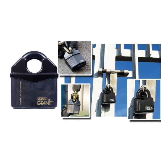 ABUS 屈強シリンダ南京錠 グラニット 37RK-80 : ハンズコテラ Yahoo