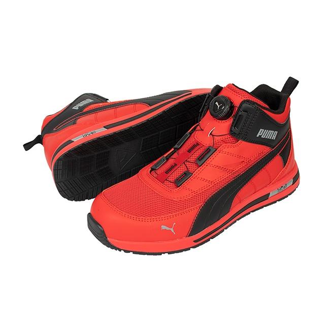 PUMA 安全靴 63.215.0 赤/黒　　25cm PUMA（プーマ） 在庫特価 PUMA SAFETY 作業用靴 安全スニーカー