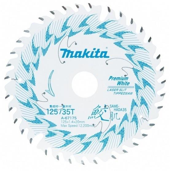 makita マキタ  純正  鮫肌プレミアムホワイトチップソー　125mm/45T　A-71700　集成材・一般木材用　丸ノコ用｜handskotera｜02