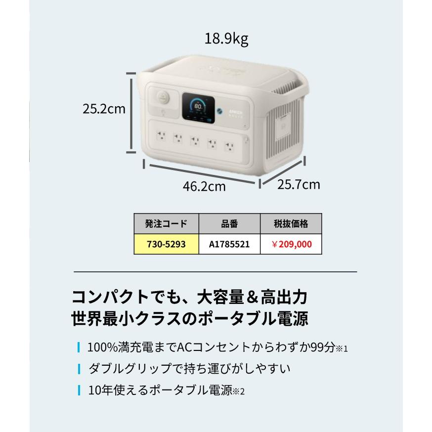 Anker ポータブル電源 Solix C2000 Gen 2 Plus Portable Power Station