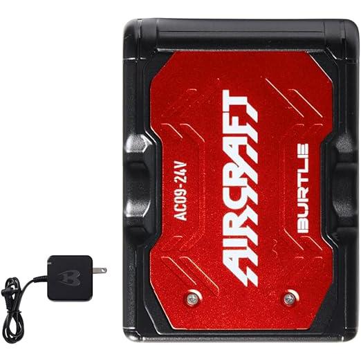 とっつぁんバートルメタリックレッドバッテリー4個&レッドファン4個 BURTLE 在庫あり バートル リチウムイオンバッテリー AC09 78