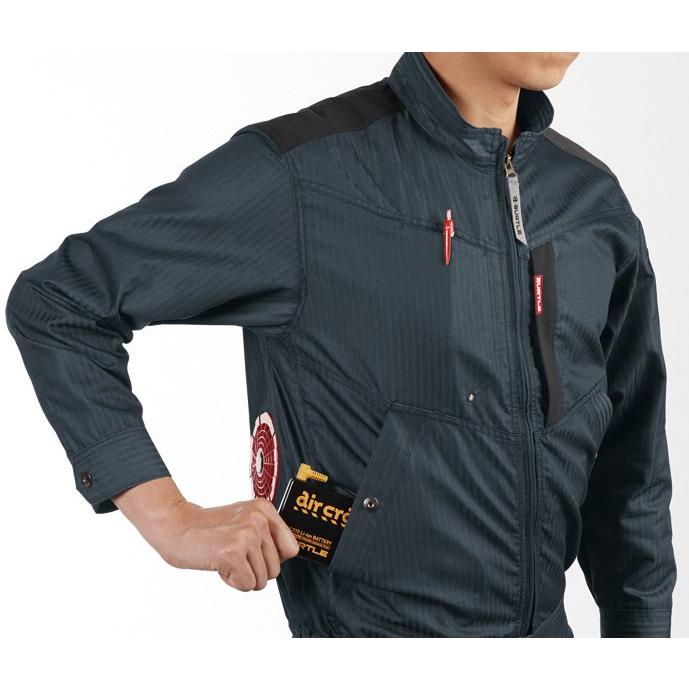BURTLE バートル　AC1176 空調服　インディゴ　M 空調ウェア 服のみ ファン付き作業着 ハーネス対応 バートル