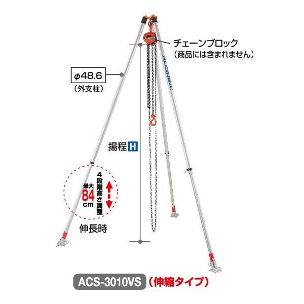 ハセガワ 代引き不可 ハセガワ長谷川 Hasegawa ACS型 軽量吊三脚