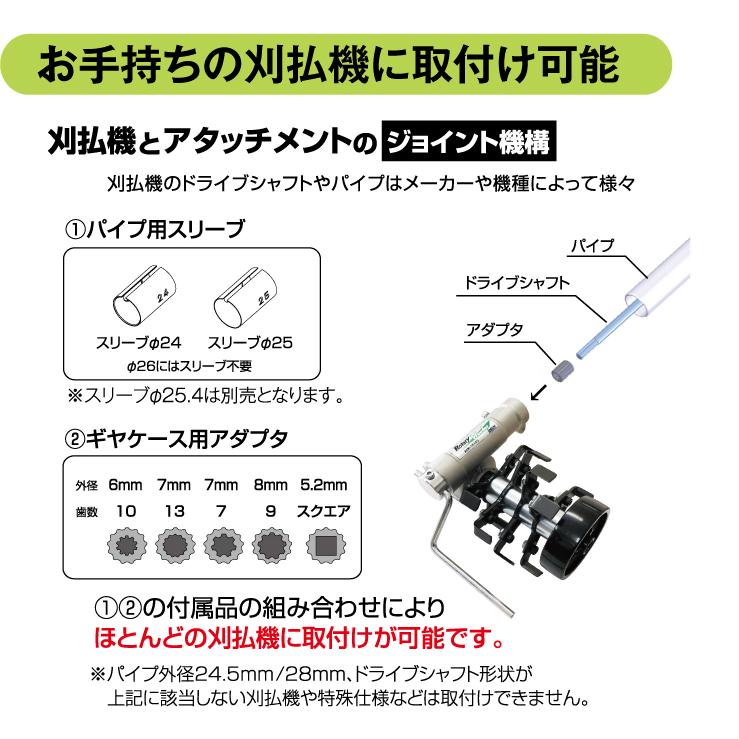 IDECH アイデック  刈払機アタッチメントシリーズ　ロータリーウィーダー[ショートタイプ(2連)]  ARW-TK10D｜handskotera｜10