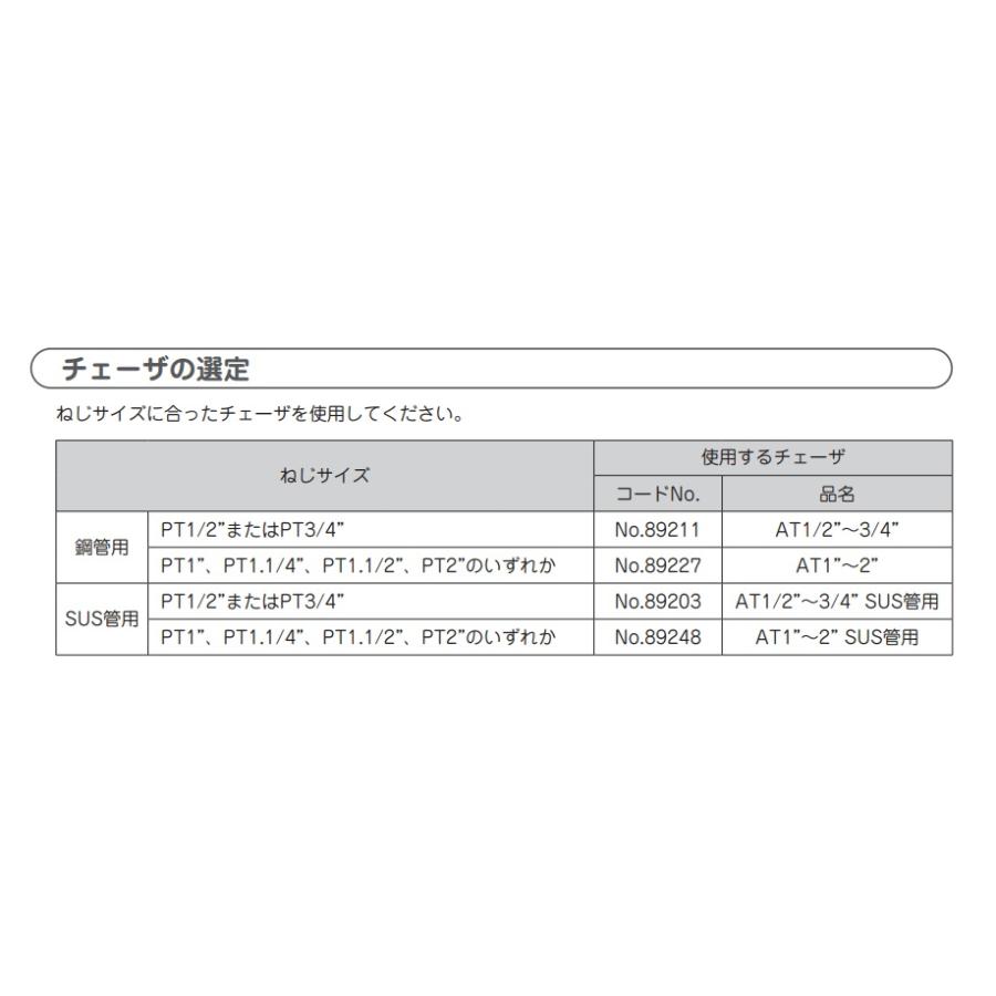 代引き不可  Asada アサダ  水道・ガス管ねじ切機　ビーバー50G AT II（SUS管仕様）BG52AA（付属ダイヘッド：PT1/2"〜3/4"、PT1"〜2"）50G AT2｜handskotera｜08