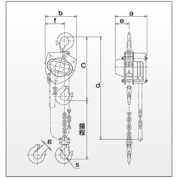 代引き不可 KITO キトー キトーマイティ　M3　CB030　手動チェーンブロック　3t　揚程3m