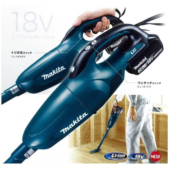 makita マキタ 18V充電式クリーナー（カプセル式）CL181FDRF（青）W